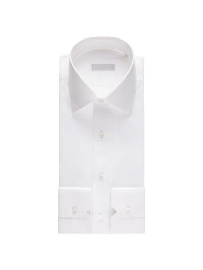 Stefano Ricci Men's Refined Classic Dress Shirt In White