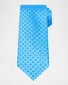 Stefano Ricci Men's Round Medallion Silk Tie In Lilac