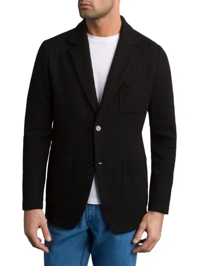 Stefano Ricci Men's Silk And Cotton Knit Jacket In Black