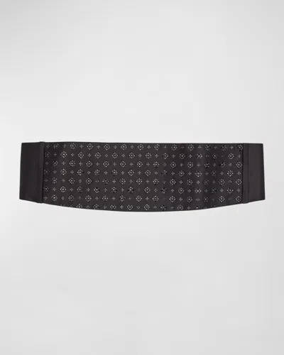 Stefano Ricci Men's Silk And Rhinestone Cummerbund In Black