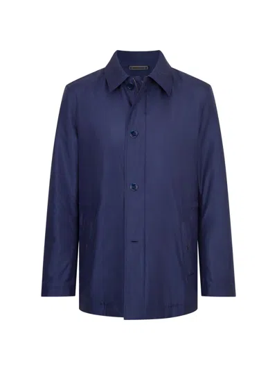 Stefano Ricci Men's Silk Driving Coat In Blue