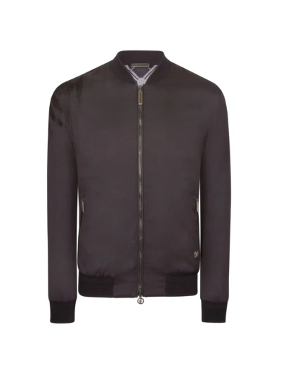 Stefano Ricci Men's Silk Light Blouson Jacket In Black