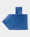 Stefano Ricci Men's Silk Medallion-print Tie In Blue