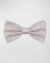 Stefano Ricci Men's Silk Rhinestone Bow Tie In Silver