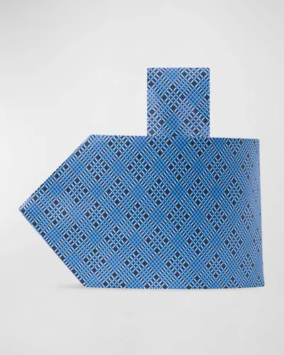 Stefano Ricci Men's Silk Small Plaid Tie In Blue