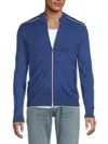 Stefano Ricci Men's Silk Zip-up Jacket In Blue