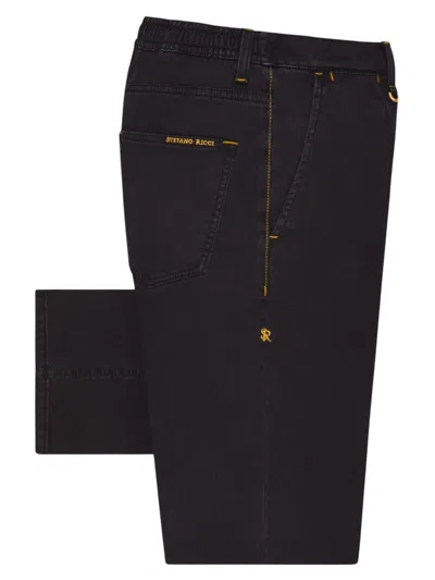 Stefano Ricci Men's Slim Fit Jeans In Black