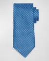 Stefano Ricci Men's Small Squares Silk Tie In Blue