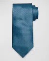 Stefano Ricci Men's Small Squares Silk Tie In Blue