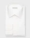 Stefano Ricci Men's Solid Barrel-cuff Dress Shirt In White