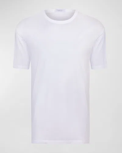 Stefano Ricci Men's Solid Cotton Crewneck T-shirt In White