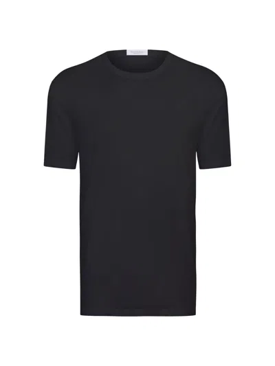Stefano Ricci Men's Solid Cotton Crewneck T-shirt In Black