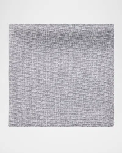 Stefano Ricci Men's Solid Pocket Square In Light Grey