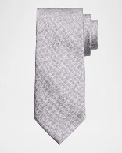 Stefano Ricci Men's Solid Silk Tie In Light Grey