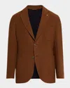 Stefano Ricci Men's Solid Wool Blazer In Brown