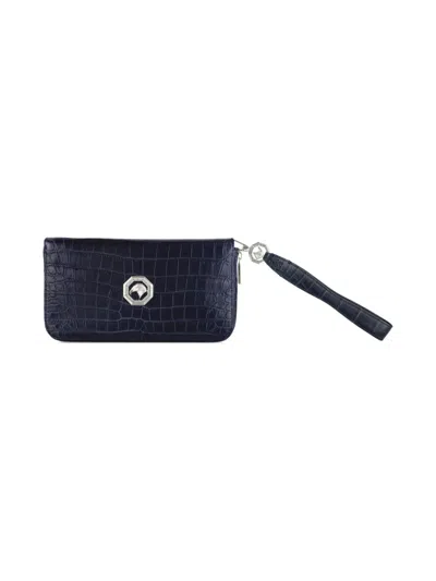 Stefano Ricci Men's Sophisticated Crocodile Bag With Detachable Handle In Dark Blue