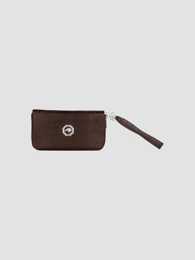 Stefano Ricci Men's Sophisticated Crocodile Bag With Detachable Handle In Dark Brown