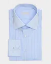 Stefano Ricci Men's Striped Dress Shirt In Light Blue
