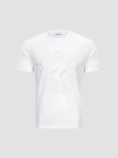 Stefano Ricci Men's Studded Embroidered Eagle Medallion T-shirt In Animal Print