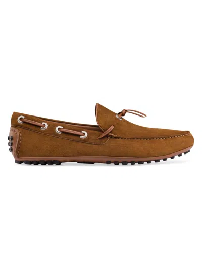 Stefano Ricci Men's Suede And Calfskin Leather Driving Shoes In Brown
