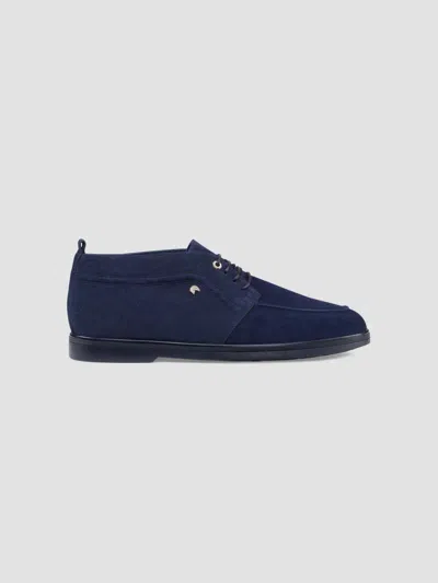 Stefano Ricci Men's Suede Chukka Boots In Dark Blue