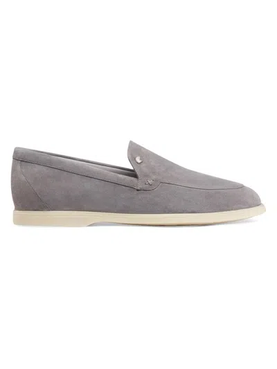 Stefano Ricci Men's Suede Slip-on Loafers In Gray