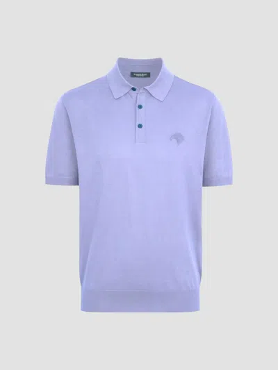 Stefano Ricci Men's Three Button Polo Shirt In Blue
