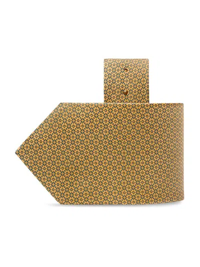 Stefano Ricci Men's Tonal Geometric Silk Tie In Brown