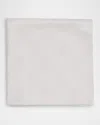 Stefano Ricci Men's Tonal Jacquard Logo Silk Pocket Square In White
