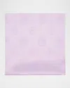Stefano Ricci Men's Tonal Jacquard Logo Silk Pocket Square In Pink