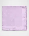 Stefano Ricci Men's Tonal Sr Silk Pocket Square In Dark Violet