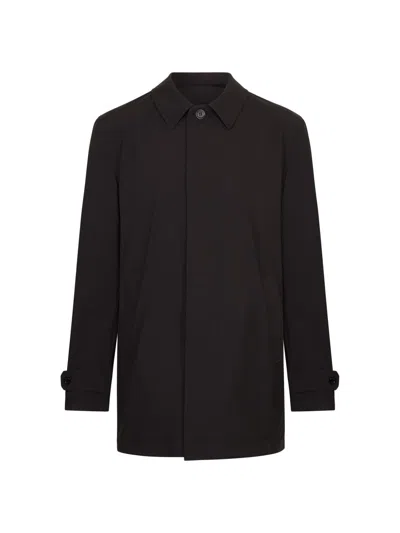 Stefano Ricci Men's Versatile Luxury Lightweight Raincoat In Black