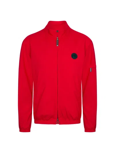 Stefano Ricci Men's Windbreaker Jacket With Zip Closure In Red