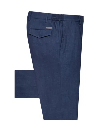 Stefano Ricci Men's Wool And Silk Blend Trousers In Blue