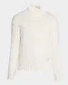Stefano Ricci Men's Wool Chevron Shawl Knit Sweater In White
