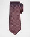 Stefano Ricci Men's Woven Diamond Silk Tie In Brown  Gold