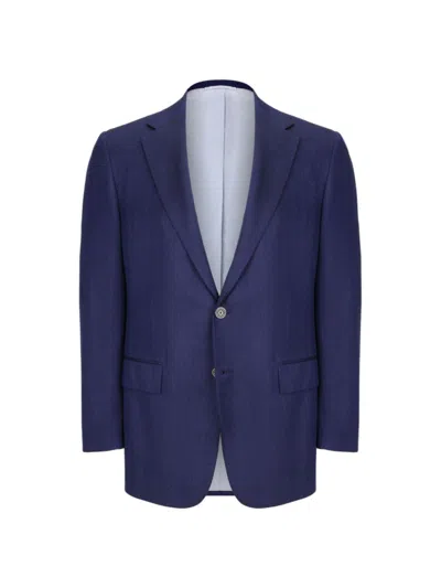 Stefano Ricci Men's Woven Two Buttons Jacket Blazer In Colbalt Blue