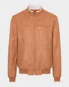 Stefano Ricci Men's Zip-pocket Blouson In Orange