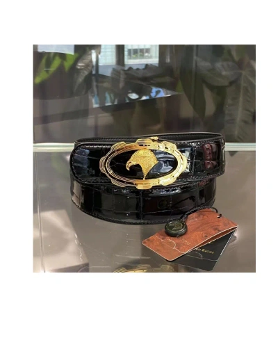 Stefano Ricci Metal Buckle Belt In Black