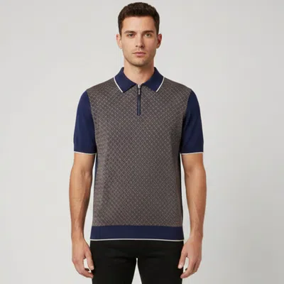 Pre-owned Stefano Ricci Navy Blue Cotton Knit Short Sleeve M