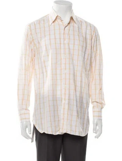 Pre-owned Stefano Ricci Plaid Print Long Sleeve Dress Shirt In Multi