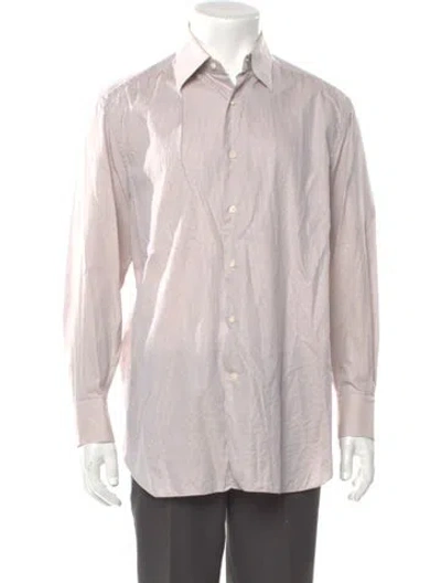 Pre-owned Stefano Ricci Plaid Print Long Sleeve Dress Shirt In Pink