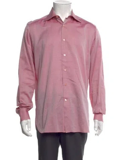 Pre-owned Stefano Ricci Plaid Print Long Sleeve Dress Shirt In Red