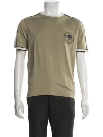 Pre-owned Stefano Ricci Silk Colorblock Pattern T-shirt In Green