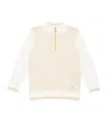 Stefano Ricci Silk-cotton Quarter Zip Sweater In White