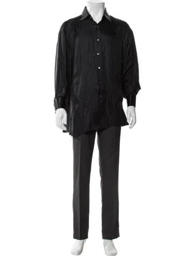 Pre-owned Stefano Ricci Silk Patterned Dress Shirt In Blue