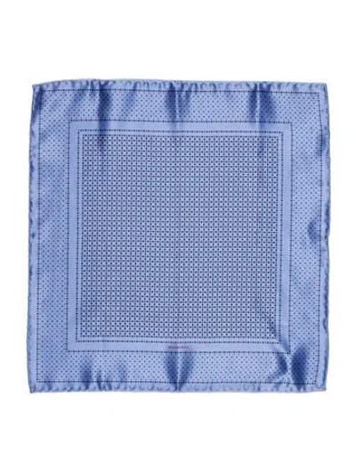 Pre-owned Stefano Ricci Silk Printed Scarf In Blue