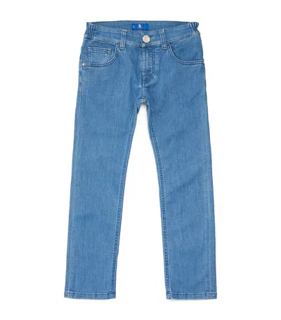 Stefano Ricci Kids' Straight Jeans In Blue