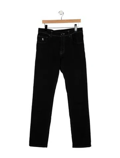 Pre-owned Stefano Ricci Straight-leg Jeans In Black