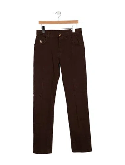 Pre-owned Stefano Ricci Straight-leg Jeans In Brown